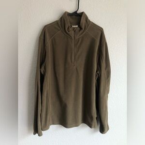 Alpine design XL men’s, half zip sweater pull over long sleeve in olive green